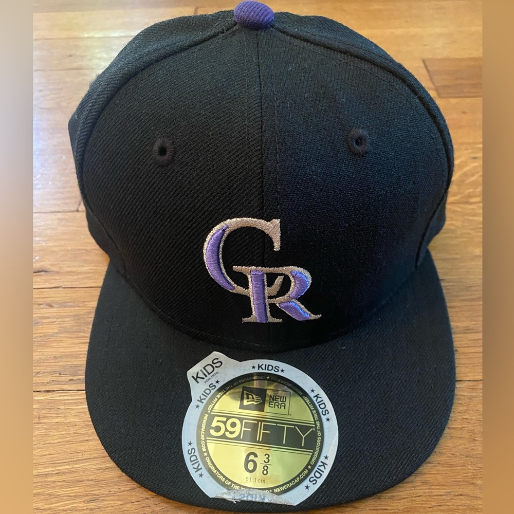 NWT New Era 59Fifty Kids Fitted Colorado Rockies Baseball Hat